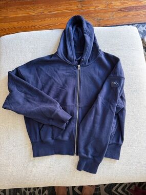 Fleo Navy Full-Zip Hooded Sweatshirt